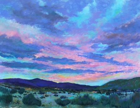 Sundown on the Ranch by artist Mike Etie
